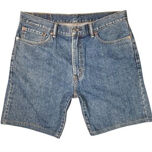 Levi's 505 Classic Straight Leg 8" Blue Jean Shorts SZ 36